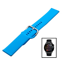 PHONECARE Kit Bracelet en Silicone Souple Avec Boucle + Film de Hydrogel pour Amazfit Stratos 2 - Bleu Ciel