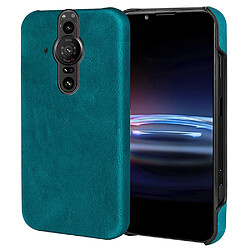 Coque en TPU + PU cyan pour votre Sony Xperia Pro-I