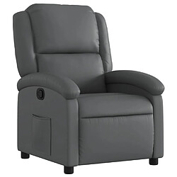 Maison Chic Fauteuil inclinable,Fauteuil luxe de relaxation Gris Similicuir -MN51657