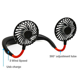 Ventilateur USB Portable Tour de Cou Rechargeable Ventilateurs Suspendus à Double Refroidissement pas cher