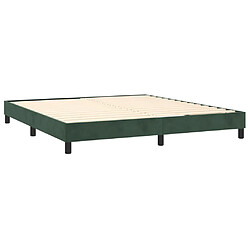 Acheter Maison Chic Lit adulte- Lit + matelas,Sommier à lattes de lit et matelas Vert foncé 180x200cm Velours -GKD88350