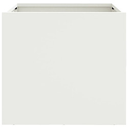 Maison Chic Jardinière,Bac à fleurs - pot de fleur blanc 32x30x29 cm acier laminé à froid -GKD61878 pas cher