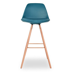 Avis Idmarket Lot de 4 tabourets de bar SARA mix color gris foncé, gris clair, blanc et bleu