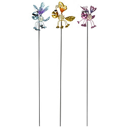 Smart Garden Pique Insecte GloBugs phosphorescente lot de 3 (1 bleu + 1 rose + 1 jaune).