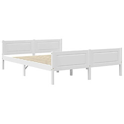 vidaXL Cadre de lit sans matelas bois massif de pin blanc 160x200 cm