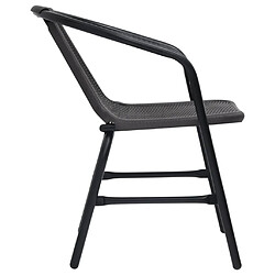 Acheter Maison Chic Lot de 8 Chaises de jardin,Fauteuil d'extérieur Rotin plastique et acier 110 kg -MN19544