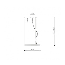 Luminaire Center Plafonnier LED intégré Rio Integrated Acier Noir 1 ampoule 150cm