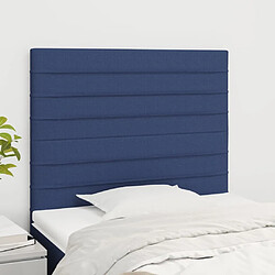 Maison Chic Lot de 2 Têtes de lit design Bleu pour chambre - Décoration de lit 100x5x78/88 cm Tissu -MN28188