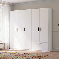 Abiks Meble Armoire Zivo 5D1S avec portes battantes