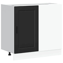 vidaXL Armoire de cuisine Porto noir bois d'ingénierie