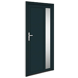 vidaXL Porte d'entrée anthracite 98x200 cm PVC