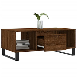 Avis vidaXL Table basse Chêne marron 90x50x36,5 cm Bois d'ingénierie