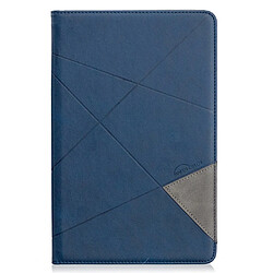 Etui en PU motif géométrique avec support bleu pour votre Samsung Galaxy Tab S6 Lite P610 P615