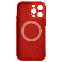 Avizar Coque pour iPhone 14 Pro Max Compatible Magsafe Semi Rigide Soft-Touch rouge