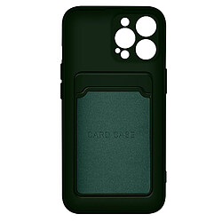 Coque iPhone 13 Pro Max Silicone Souple Porte-carte Forcell Vert