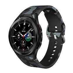 Bracelet en silicone motif imprimé rigide gris camouflé pour votre Samsung Galaxy Watch4 40mm/44mm