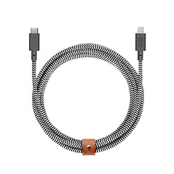 NATIVE UNION Câble Eco Belt USB-C vers Lightning - 3m Zèbre Multicolore