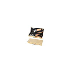 Accessoire barbecue et plancha Le Marquier Mallette 6 ustensiles bambou AGR62