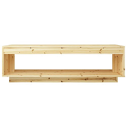 ComfortXL Table Basse 110x50x33,5 Cm Bois De Sapin Massif pas cher