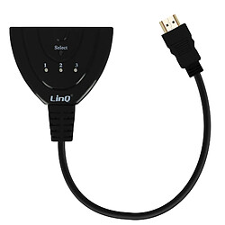 Adaptateur multiports HDMI Mâle vers 3x ports HDMI Femelle LinQ Full HD Noir