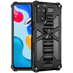 Coque en TPU anti-griffes, anti-choc avec béquille, noir pour votre Xiaomi Redmi Note 11S 4G/Note 11 4G (Qualcomm)