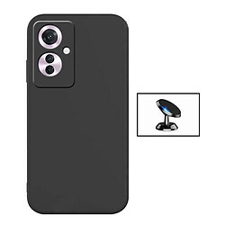 NIS Kit Support + Housse Silicone Souple Oppo Reno11 F Noir