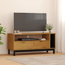 Maison Chic Meuble TV scandinave - Banc TV pour salon FLAM 110x40x50 cm bois massif de pin -MN60981