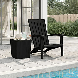 Maison Chic Chaise de jardin - Fauteuil d'extérieur Adirondack noir polypropylène -MN54390