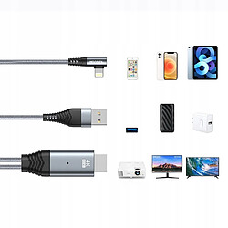 GUPBOO Câble Lightning HDMI entre la machine et l'adaptateur de musique,JL599