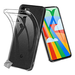 Htdmobiles Coque silicone gel fine pour Google Pixel 5 + verre trempe - TPU TRANSPARENT