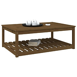 Avis vidaXL Table de jardin marron miel 121x82,5x45 cm bois massif de pin