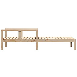 Maison Chic Chaise longue, Transat, Bain de Soleil, 199,5x62x55 cm bois massif de pin pas cher