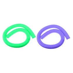 2pcs Frite pour Piscine en Mousse Flexible Et Creuse pour Adultes/Enfants - Flotteur Soutien pour La Nage - Violet + Vert