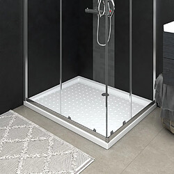 vidaXL Receveur de douche avec picots Blanc 80x100x4 cm ABS