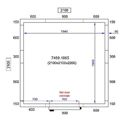 Chambre Froide Positive Pro Line - Hauteur 2200 mm - Combisteel