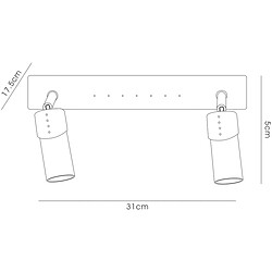 Avis Luminaire Center Plafonnier Kopus 2 Ampoules chrome poli/verre dépoli