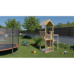 Acheter Aire de jeux en bois double plateformes - j-24611p1 - TRIGANO JARDIN