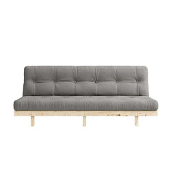 Inside 75 Banquette convertible futon LEAN bois de pin coloris gris 130x200 cm