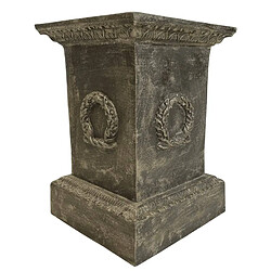 Acheter L'Héritier Du Temps Socle Colonne Pilier Pour Vasque Jardinière Décoration Extérieure Intérieure de Château en Fonte Patinée Verte 44x44x63cm