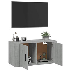 Acheter vidaXL Meuble TV mural Sonoma gris 80x34,5x40 cm