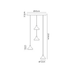 Acheter Luminaire Center Suspension Antaras Noir