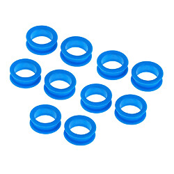 10x Barber Ciseaux De Coiffure Ciseaux Doigt Anneau Grips Inserts Bleu Foncé