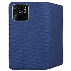 Acheter Htdmobiles Housse pour Xiaomi Redmi 10C / Poco C40 - etui coque pochette portefeuille + film ecran - BLEU MAGNET