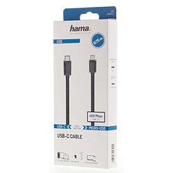 HAMA Câble USB-C, mâle USB-C - mâle micro-USB-B, USB 2.0, 480 Mbit/s, 0,75m