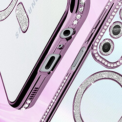 Acheter Avizar Coque Diamant pour Samsung Galaxy A25 MagSafe Contour Strass Violet