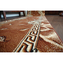 RUGSX TAPIS DE COULOIR BCF TRIO marron 80 cm 80x300 cm pas cher