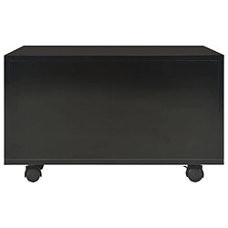 Avis vidaXL Table basse Noir brillant 60x60x35 cm Bois d'ingénierie