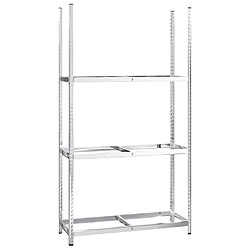 Avis vidaXL Porte-pneus à 3 niveaux 2 pcs Argenté 110x40x200 cm Acier