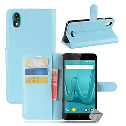 Htdmobiles Housse etui portefeuille pour Wiko Lenny 4 Plus + film ecran - BLEU