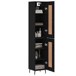 Avis Maison Chic Commode Buffet - Meuble de rangement haut Noir 34,5x34x180 cm Bois d'ingénierie -GKD24192